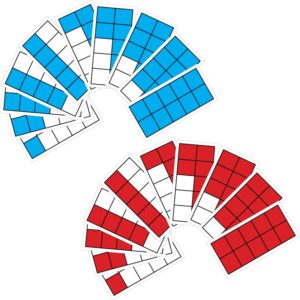 Power of Ten 10-frame student cards kit.