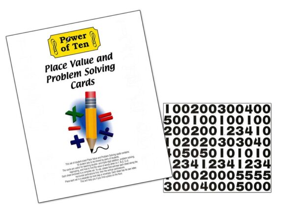 Power of Ten Place Value and Problem Solving Cards.